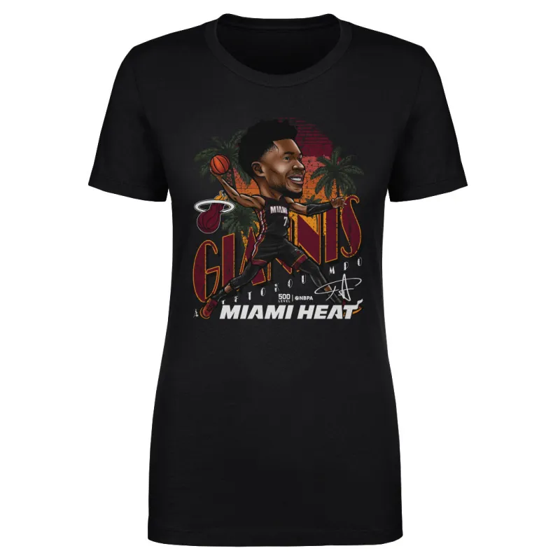 Giannis Antetokounmpo Miami Heat Cartoon WHT made by 500 Level