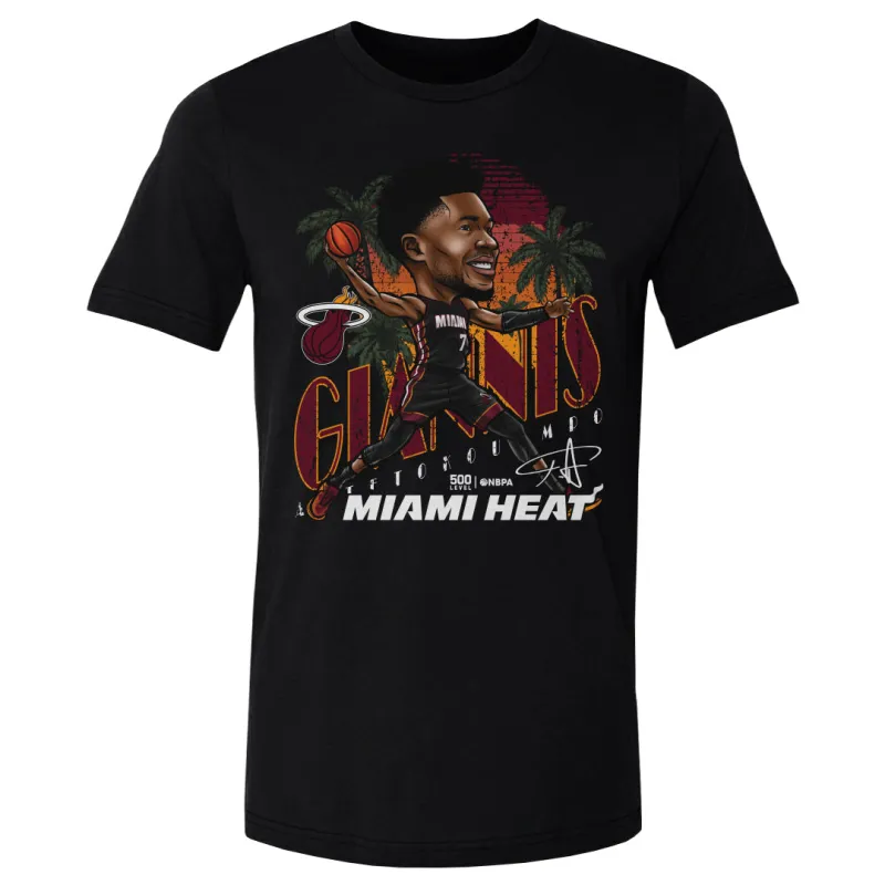 Giannis Antetokounmpo Miami Heat Cartoon WHT made by 500 Level