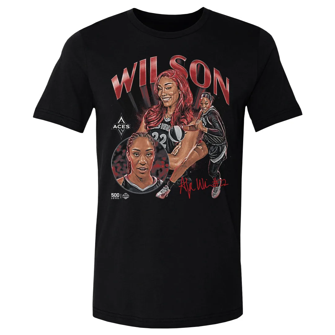 A'ja Wilson Las Vegas Aces Vintage WHT sold by 500 Level