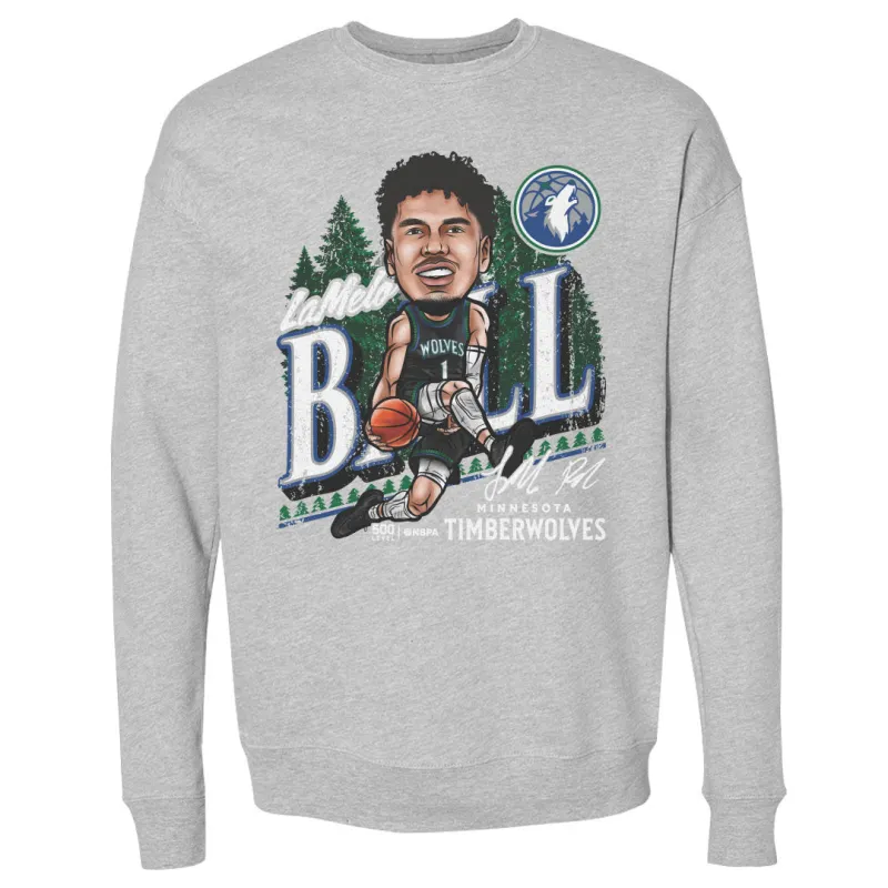 LaMelo Ball Minnesota Timberwolves City Cartoon WHT made by 500 Level