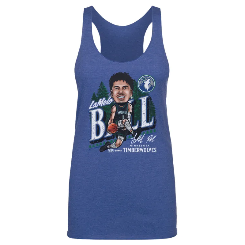 LaMelo Ball Minnesota Timberwolves City Cartoon WHT made by 500 Level