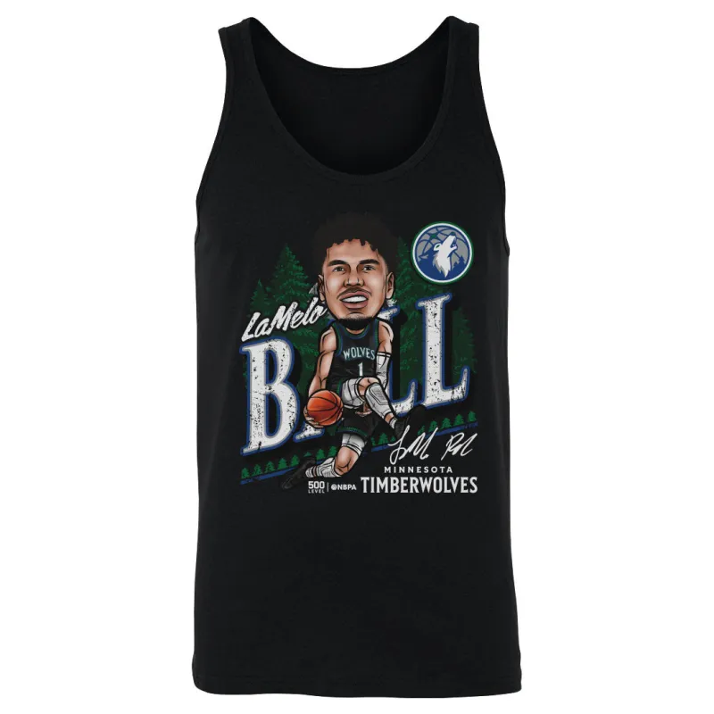 LaMelo Ball Minnesota Timberwolves City Cartoon WHT made by 500 Level