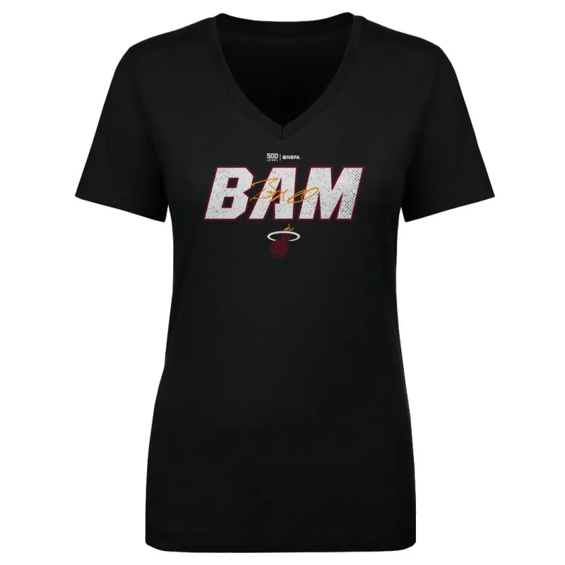 Bam Adebayo Miami Heat Team Font WHT made by 500 Level