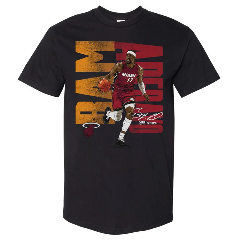 Bam Adebayo Miami Heat Bold WHT made by 500 Level