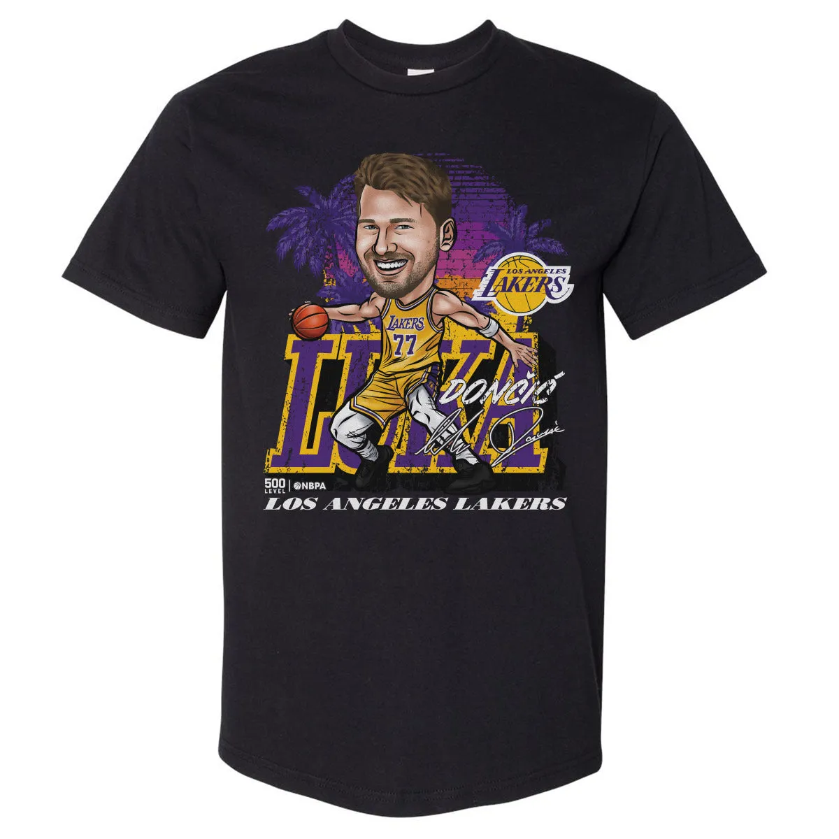 Luka Doncic Los Angeles Lakers City Cartoon WHT sold by 500 Level