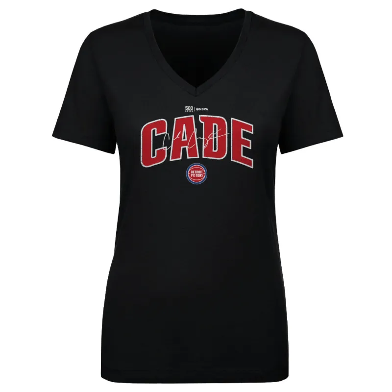 Cade Cunningham Detroit Pistons Team Font WHT made by 500 Level