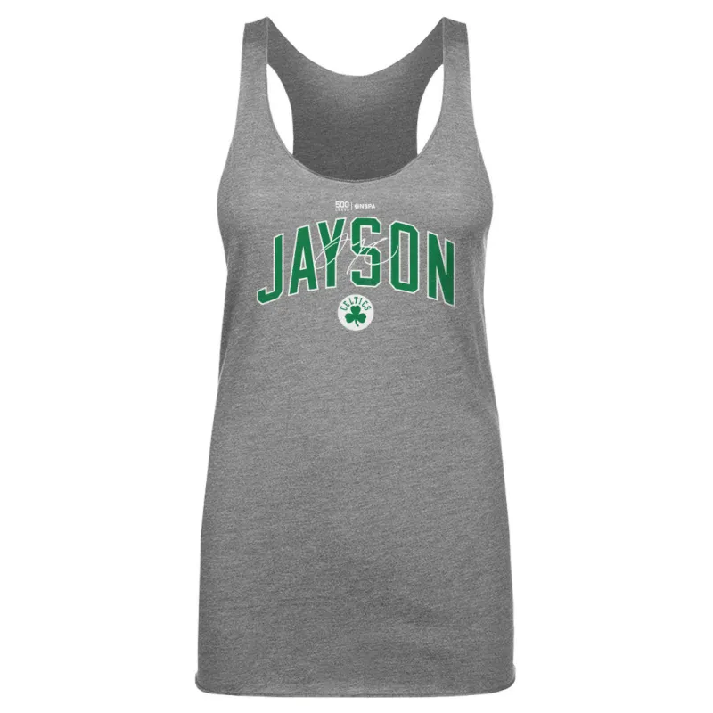 Jayson Tatum Boston Celtics Team Font WHT made by 500 Level