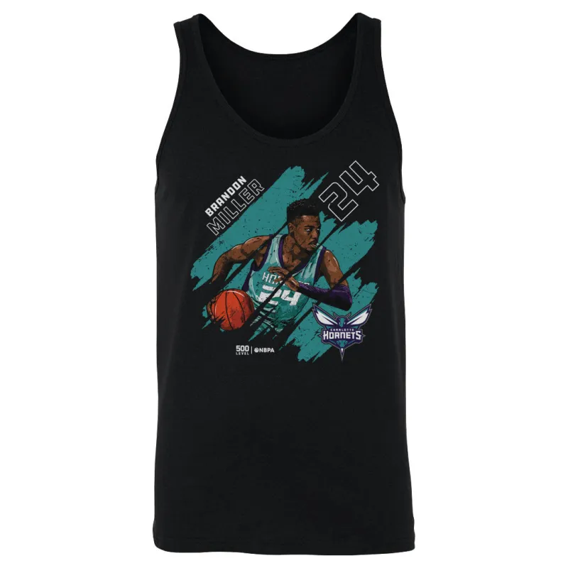 Brandon Miller Charlotte Hornets Stripes WHT made by 500 Level