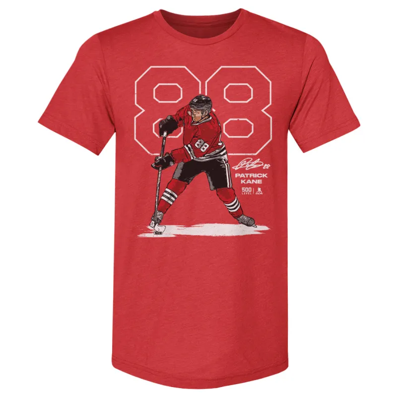 Patrick Kane Chicago Outline WHT made by 500 Level