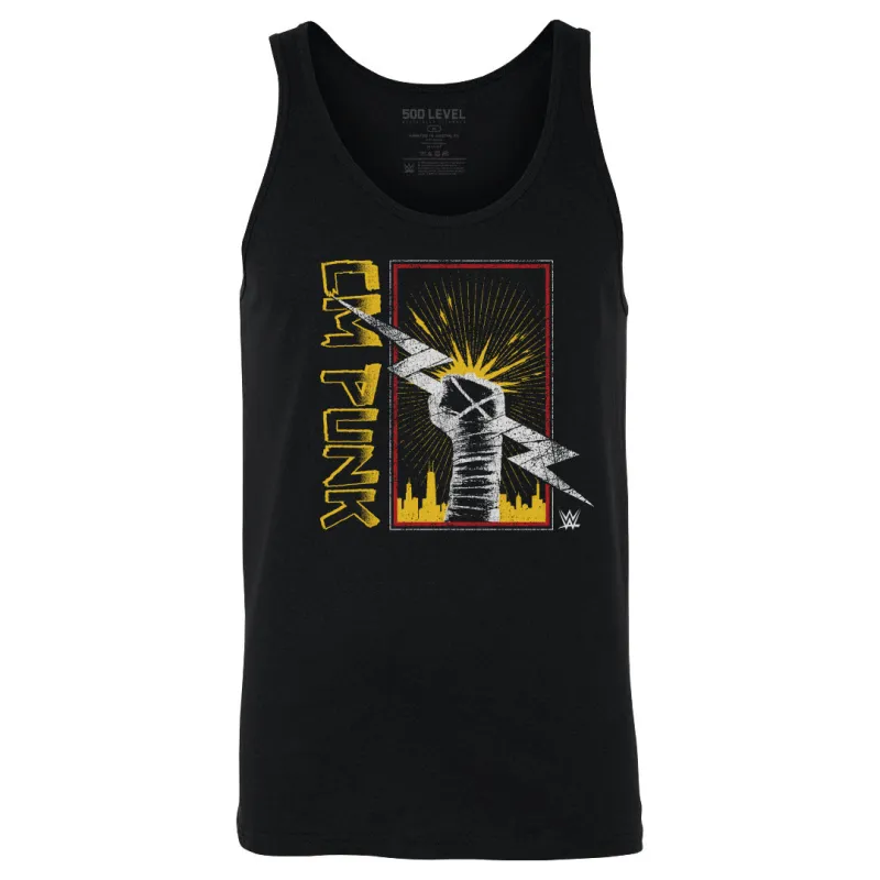 CM Punk WWE Lightning Bolt Logo WHT made by 500 Level