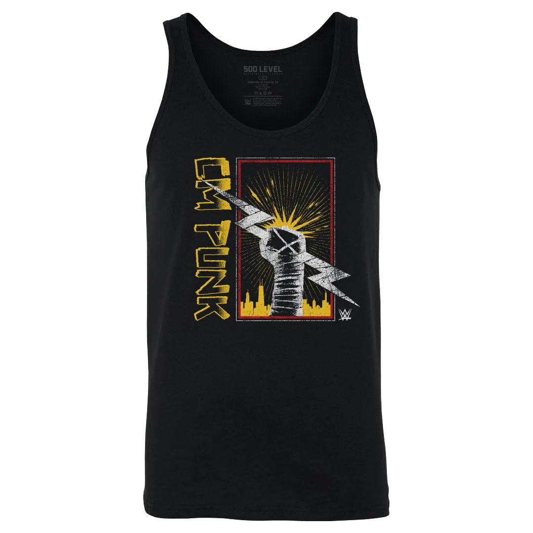 CM Punk WWE Lightning Bolt Logo WHT sold by 500 Level