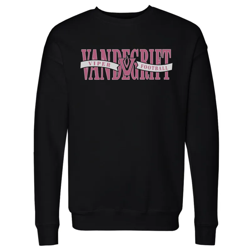 Vandegrift Crown Trio Viper Football Name RIbbon WHT made by 500 Level