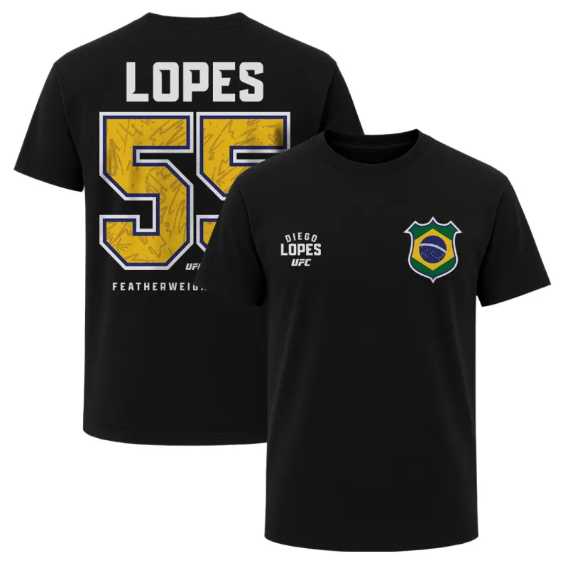 Diego Lopes Brazil Country Flag F&B WHT made by 500 Level