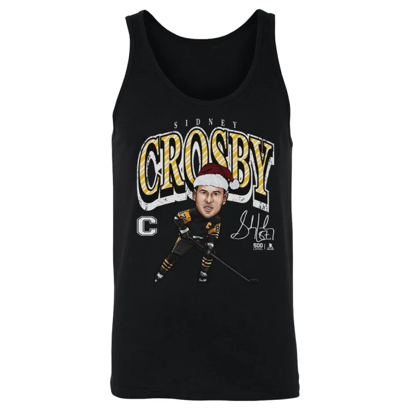 Sidney Crosby Pittsburgh Cartoon Santa Hat WHT made by 500 Level