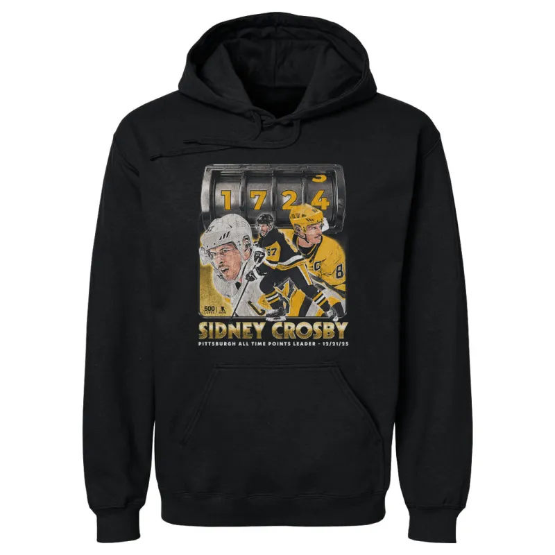 Sidney Crosby Pittsburgh All Time Points Leader WHT made by 500 Level