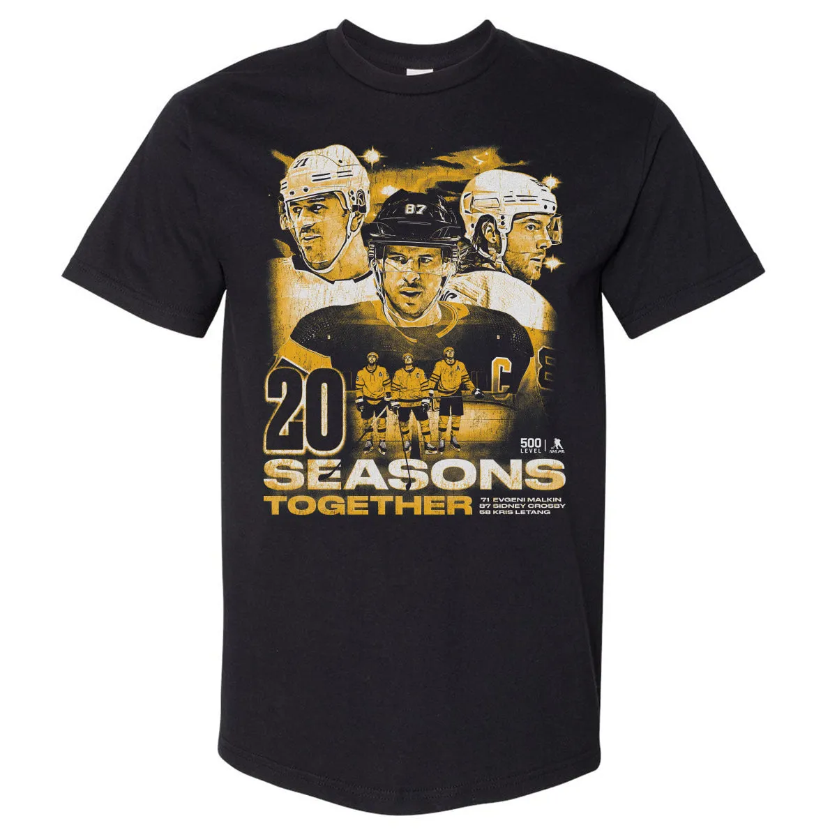Sidney Crosby Kris Letang & Evgeni Malkin Pittsburgh 20 Seasons WHT sold by 500 Level