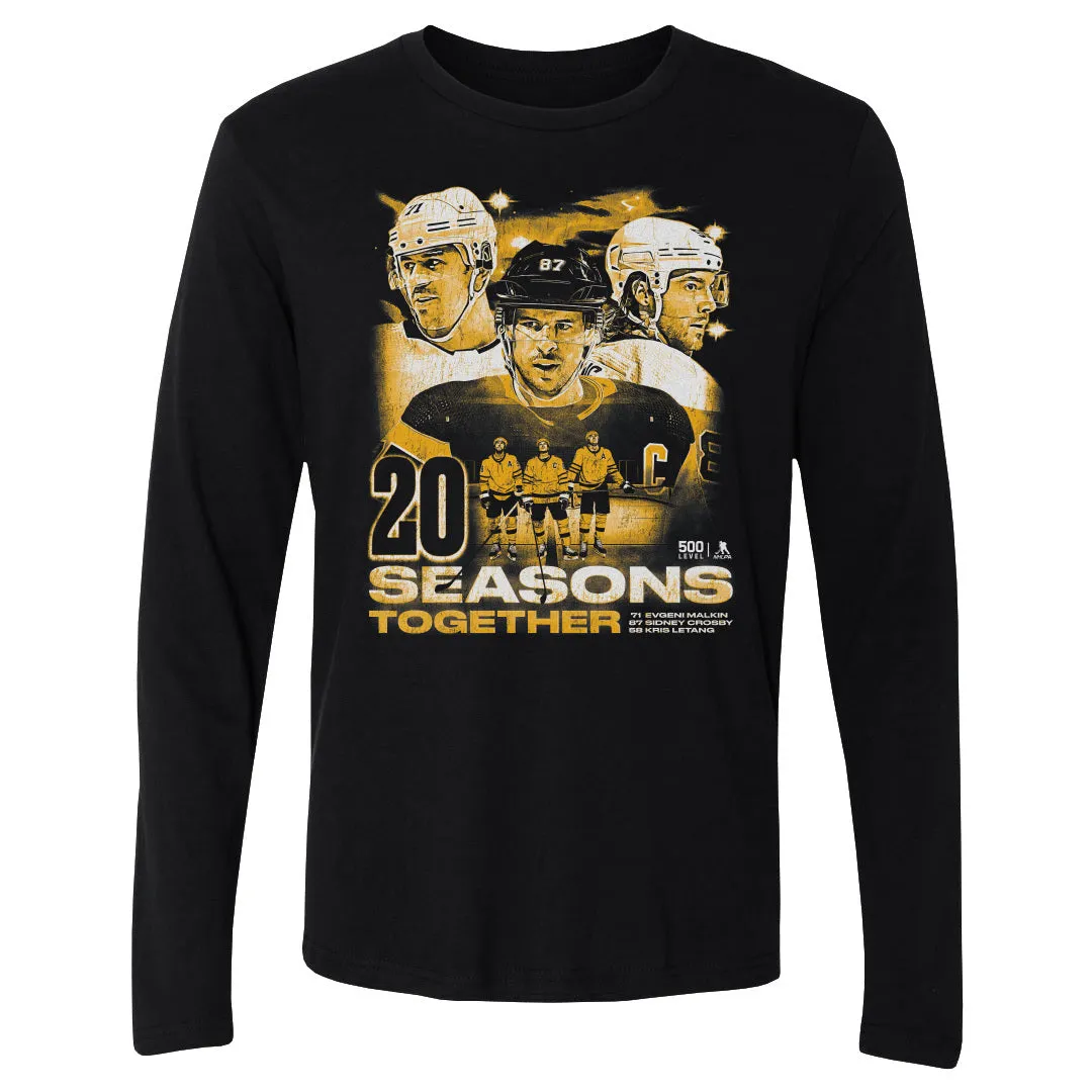 Sidney Crosby Kris Letang & Evgeni Malkin Pittsburgh 20 Seasons WHT sold by 500 Level