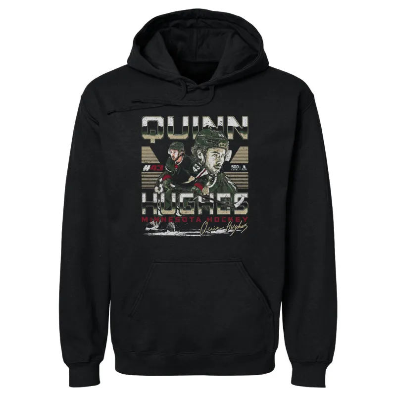 Quinn Hughes Minnesota Dual WHT made by 500 Level