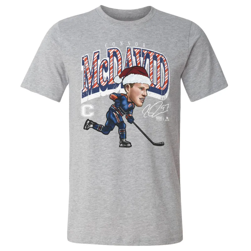 Connor McDavid Edmonton Cartoon Santa Hat WHT made by 500 Level