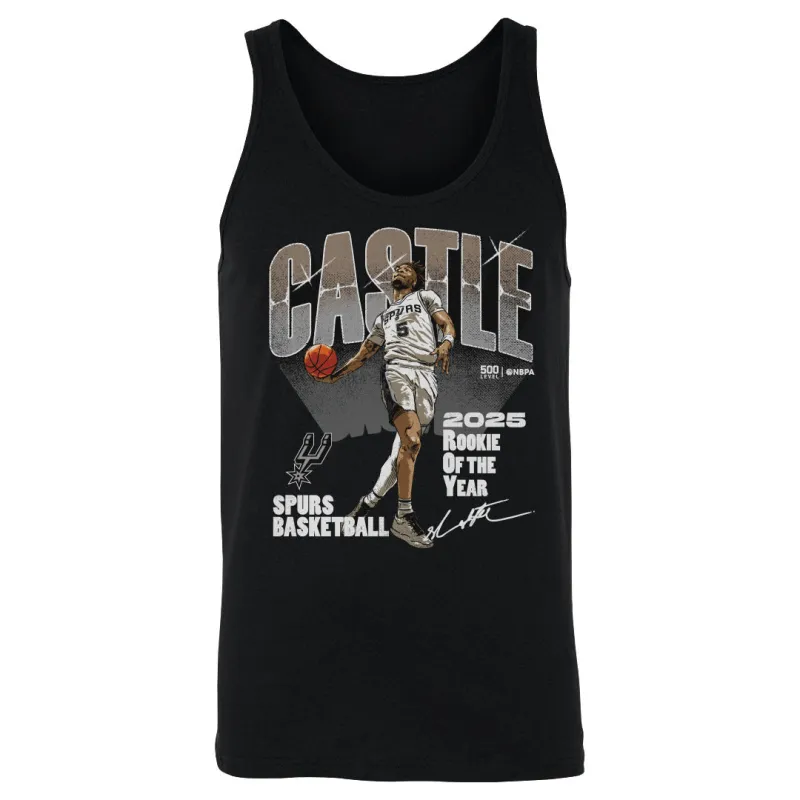 Stephon Castle San Antonio Spurs 2025 Rookie Of The Year WHT made by 500 Level