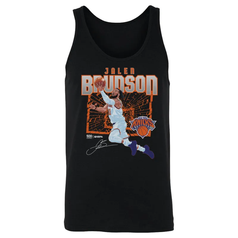 Jalen Brunson New York Knicks Shattered WHT made by 500 Level