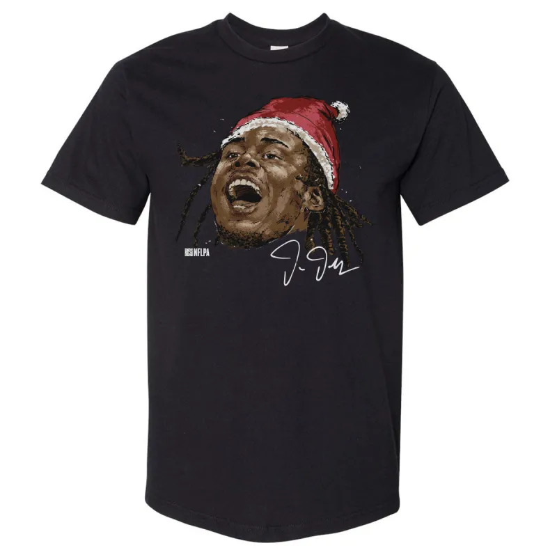 Justin Jefferson Minnesota Portrait Santa Hat WHT made by 500 Level