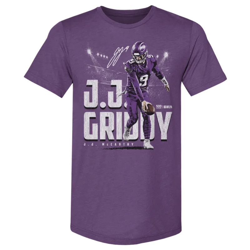 J.J. McCarthy Minnesota Griddy WHT made by 500 Level