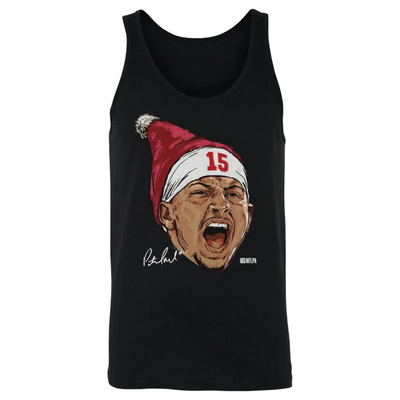 Patrick Mahomes Kansas City Portrait Santa Hat WHT made by 500 Level