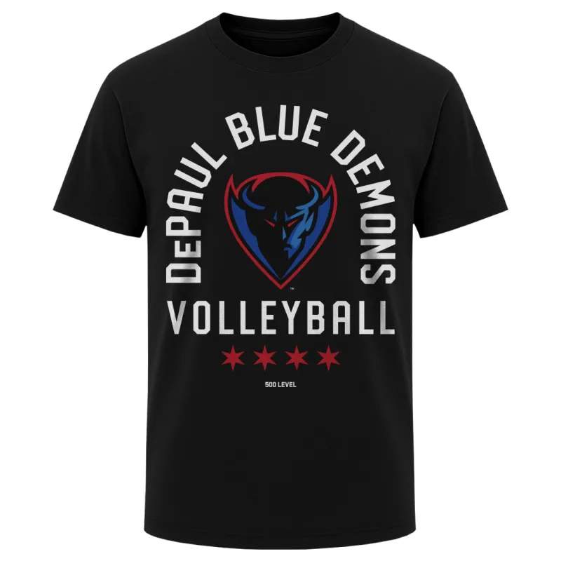 DePaul Blue Demons Volleyball Arc WHT made by 500 Level