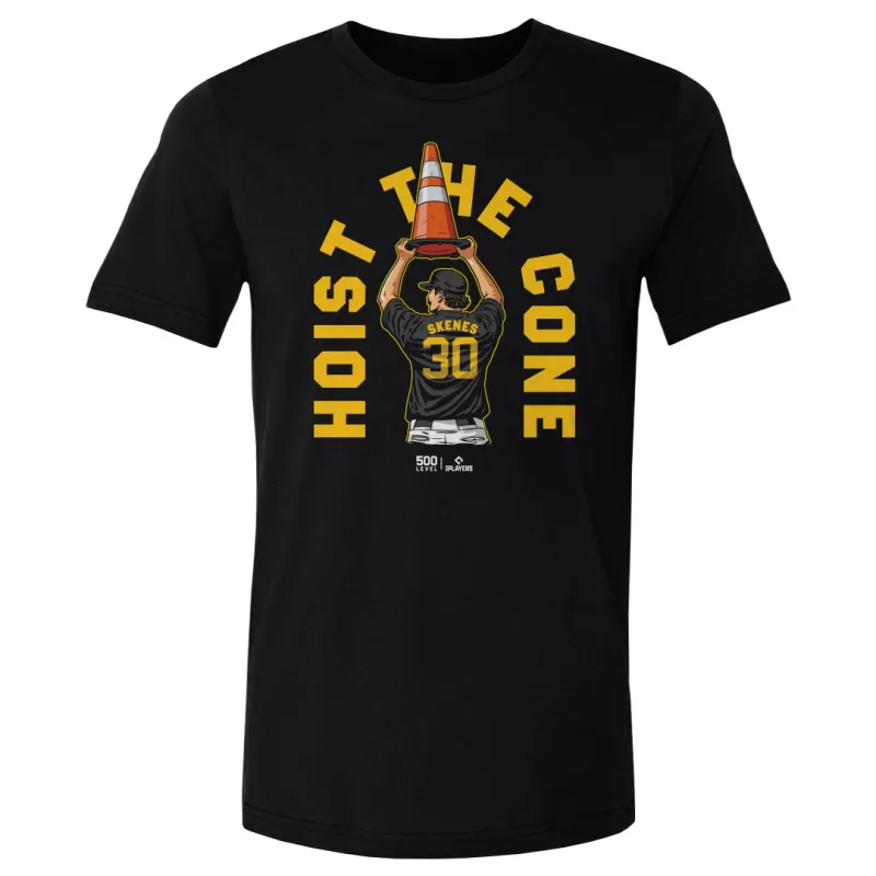 Paul Skenes Pittsburgh Hoist The Cone WHT made by 500 Level