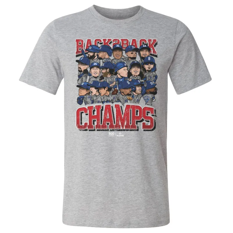 Los Angeles D Baseball Back 2 Back Champs 2025 WHT made by 500 Level