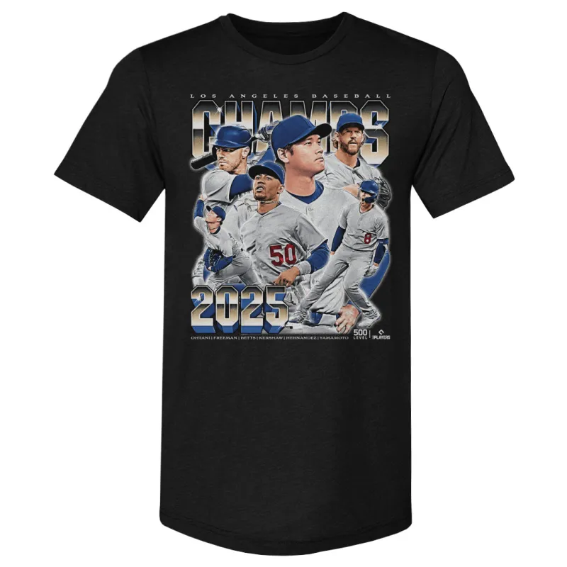 Los Angeles D Baseball 2025 Champs Vintage WHT made by 500 Level