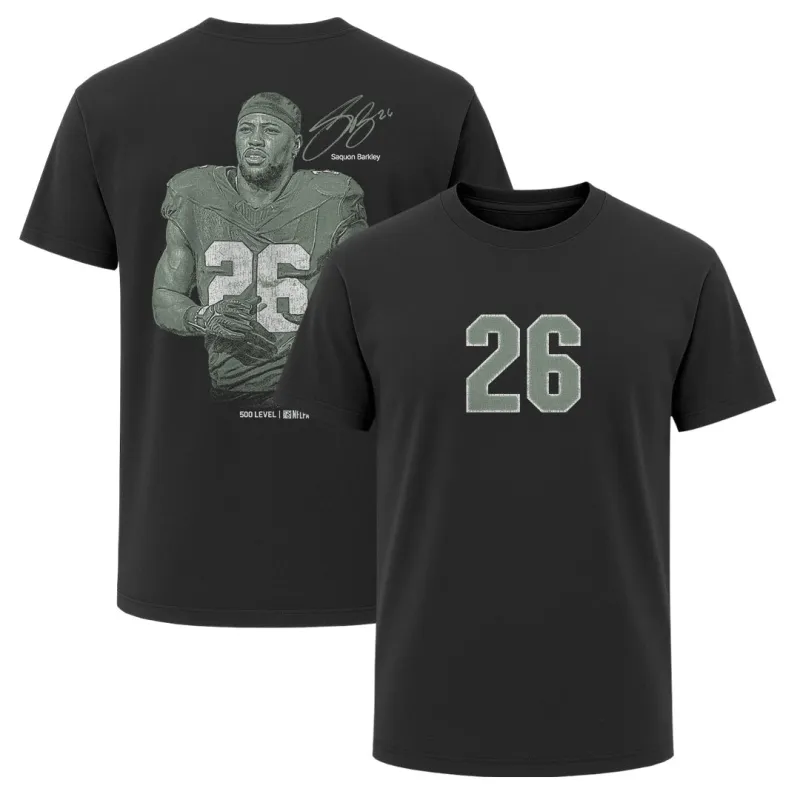 Saquon Barkley Philadelphia Mono Grunge F&B WHT made by 500 Level