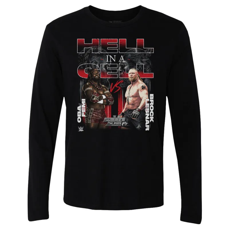 SummerSlam 2026 WWE Hell In A Cell Oba Femi Vs. Brock Lesnar WHT made by 500 Level