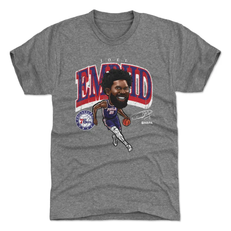 Joel Embiid Philadelphia 76ers Cartoon WHT sold by 500 Level