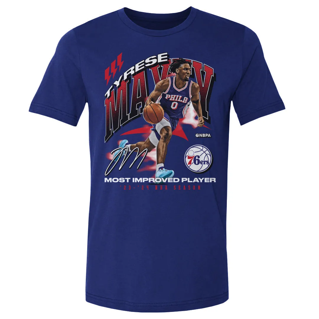 Tyrese Maxey Philadelphia 76ers 2024 NBA Most Improved Award WHT sold by 500 Level