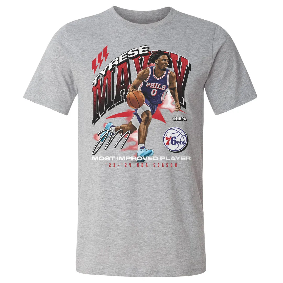 Tyrese Maxey Philadelphia 76ers 2024 NBA Most Improved Award WHT sold by 500 Level product image thumbnail 2