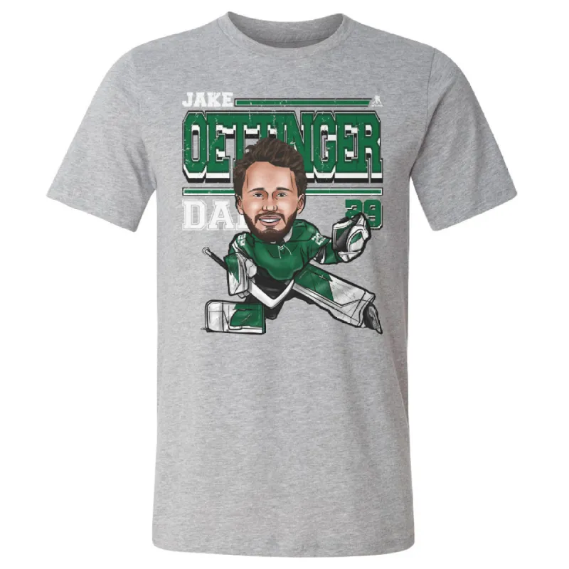 Jake Oettinger Dallas Cartoon WHT sold by 500 Level