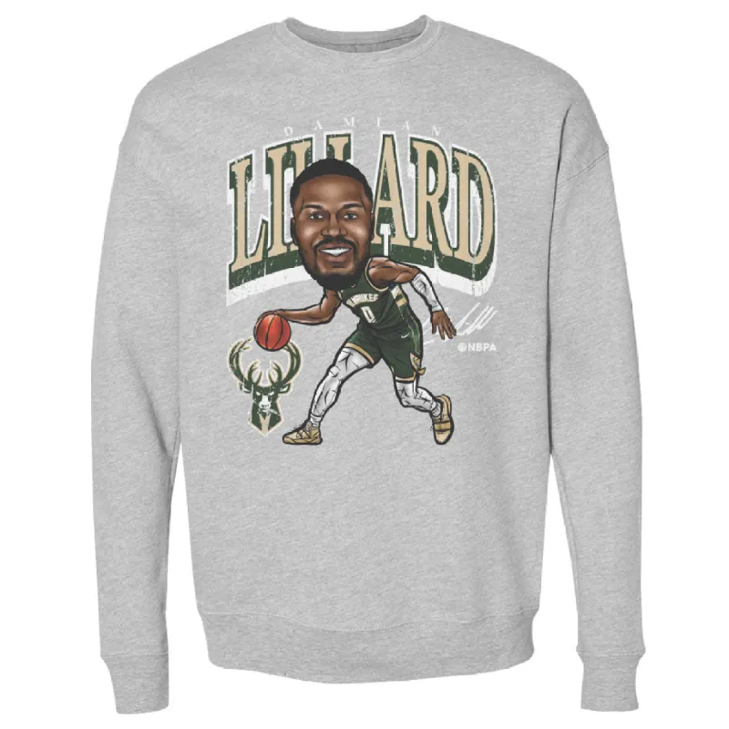 Damian Lillard Milwaukee Bucks Cartoon WHT sold by 500 Level