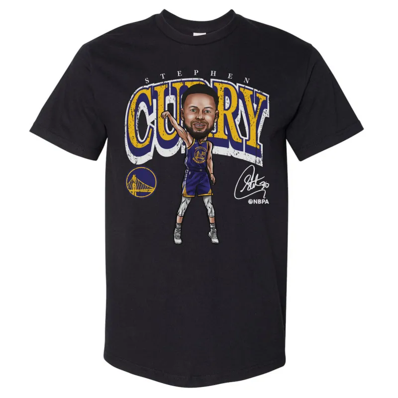 Steph Curry Golden State Warriors Cartoon WHT sold by 500 Level