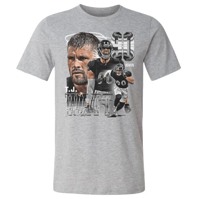 T.J. Watt Pittsburgh Vintage Grunge WHT sold by 500 Level