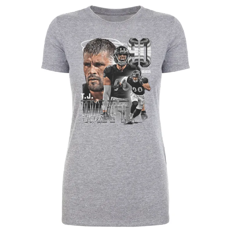 T.J. Watt Pittsburgh Vintage Grunge WHT sold by 500 Level