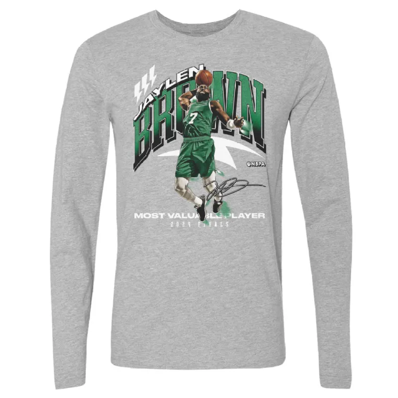 Jaylen Brown Boston 2024 Finals MVP Award WHT sold by 500 Level