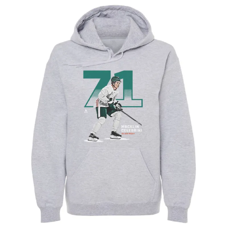 Macklin Celebrini San Jose Outline WHT sold by 500 Level