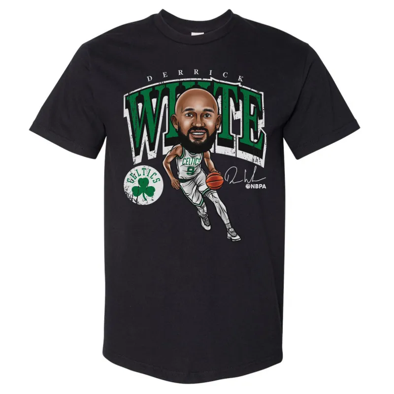 Derrick White Boston Celtics Cartoon WHT sold by 500 Level