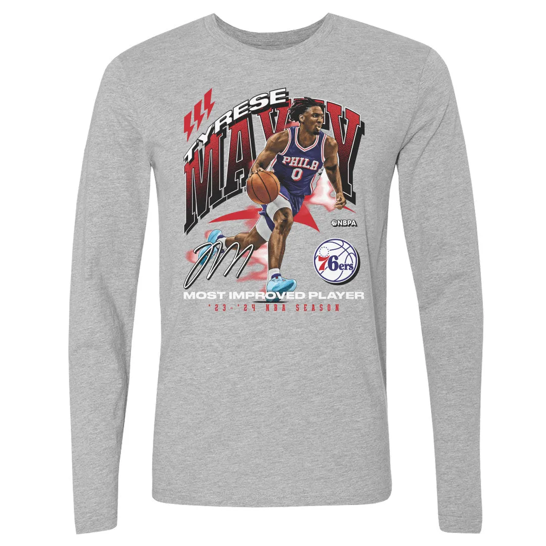 Tyrese Maxey Philadelphia 76ers 2024 NBA Most Improved Award WHT sold by 500 Level