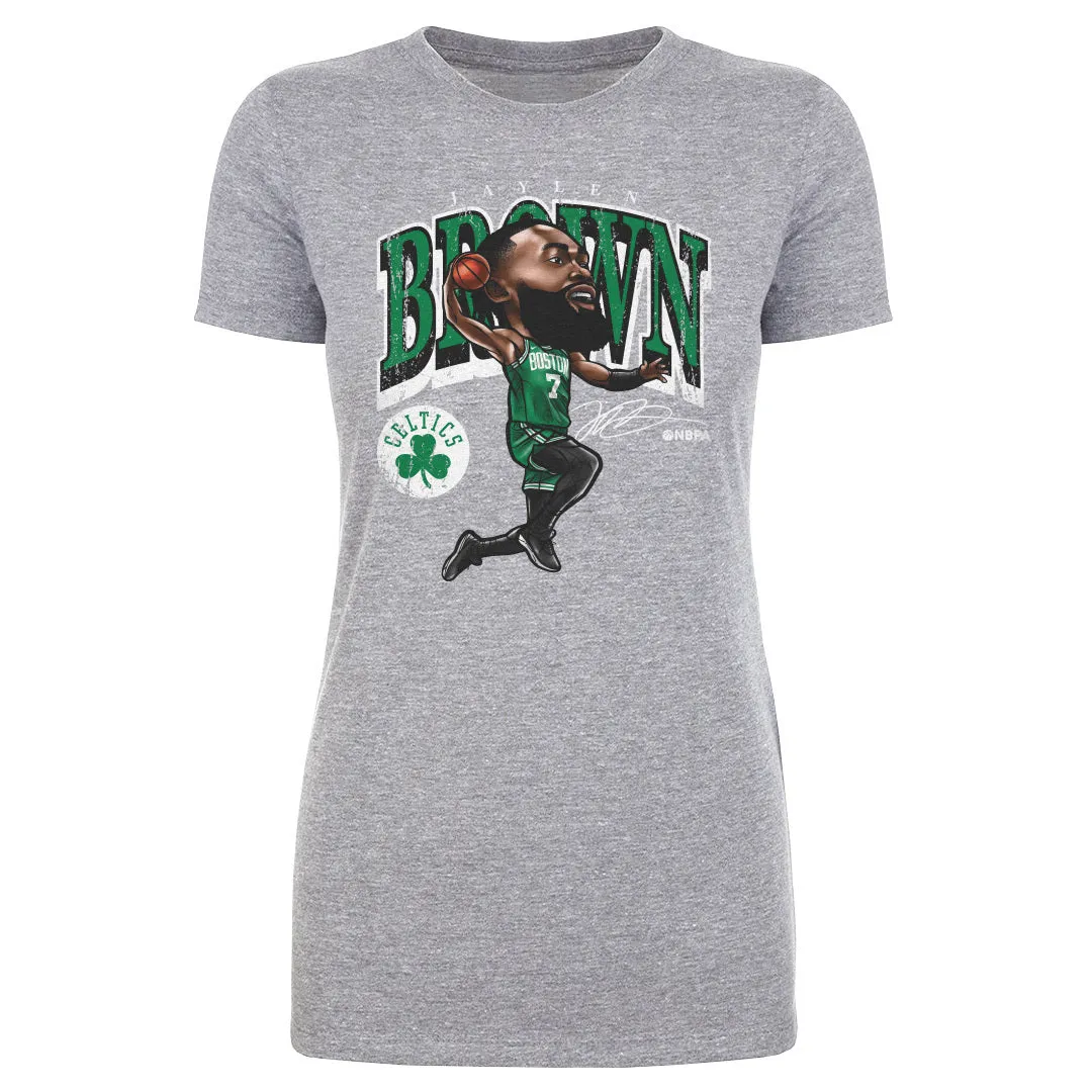 Jaylen Brown Boston Celtics Cartoon WHT sold by 500 Level