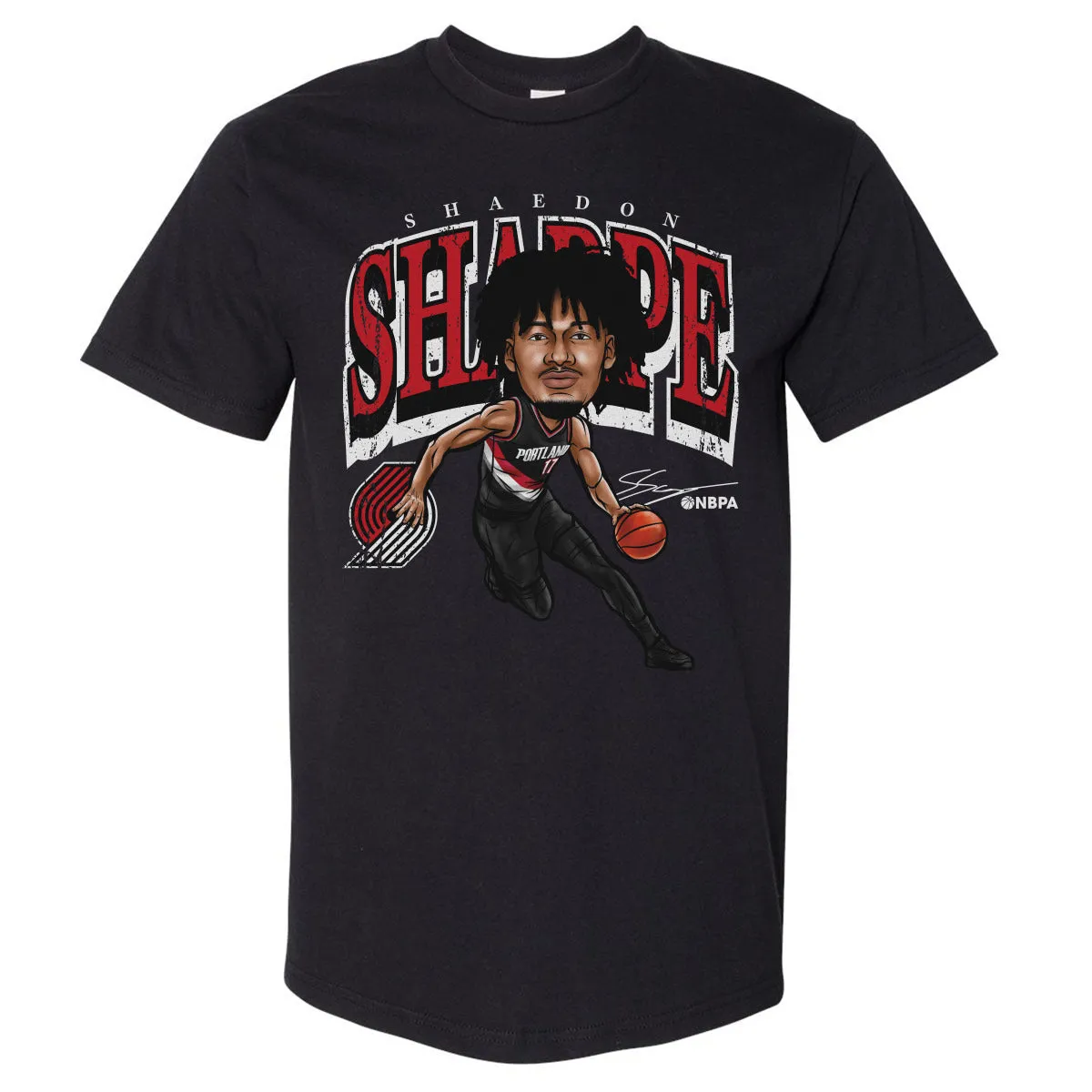 Shaedon Sharpe Portland Trail Blazers Cartoon WHT sold by 500 Level