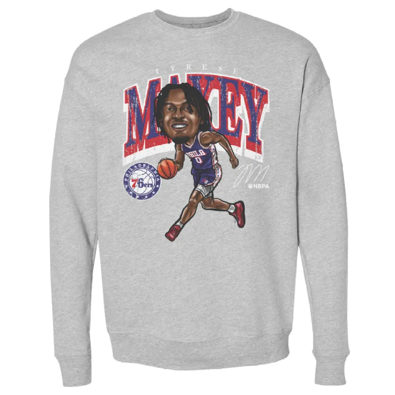 Tyrese Maxey Philadelphia 76ers Cartoon WHT sold by 500 Level