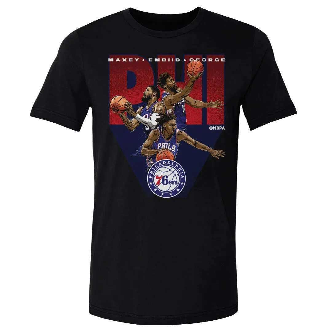 Joel Embiid Tyrese Maxey & Paul George Philadelphia 76ers Trio WHT sold by 500 Level product image thumbnail 3